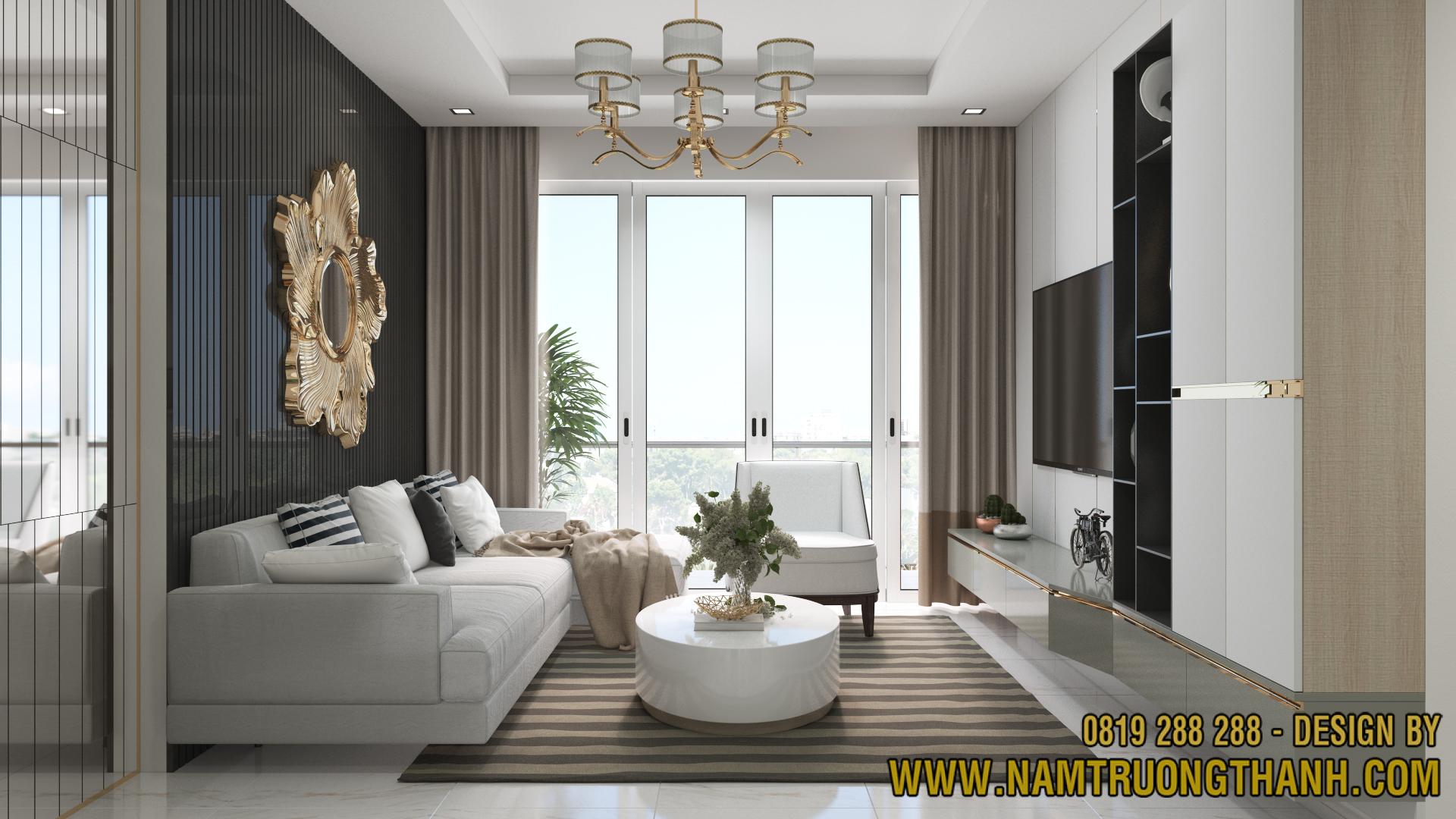 "Phòng khách cho người mệnh Kim."