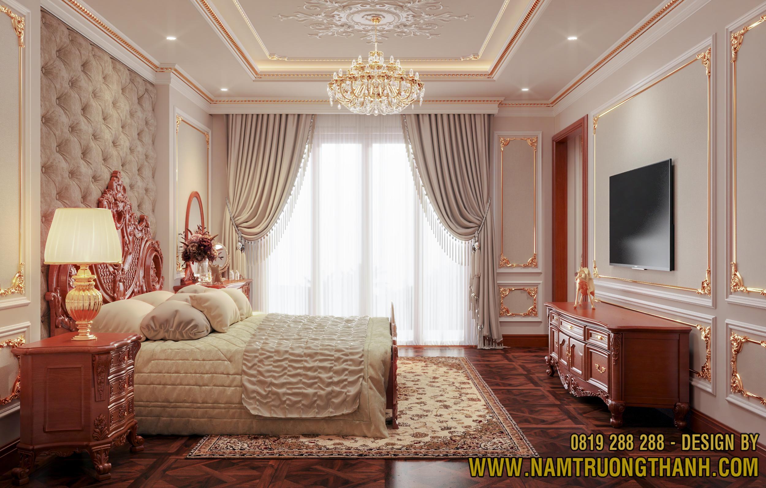 thiet ke phong ngu tan co dien