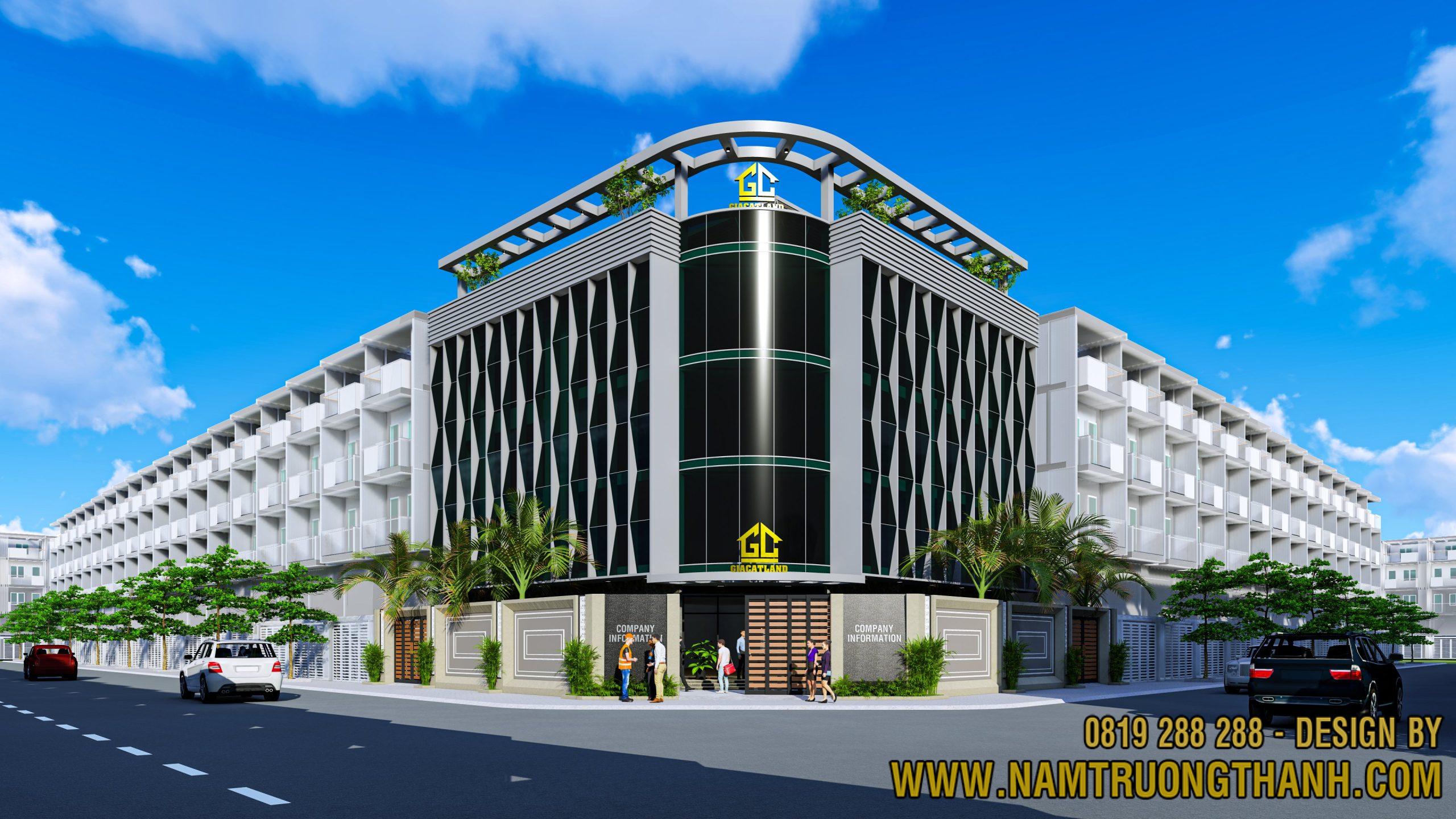 MẶT BẰNG GÓC TÒA NHÀ