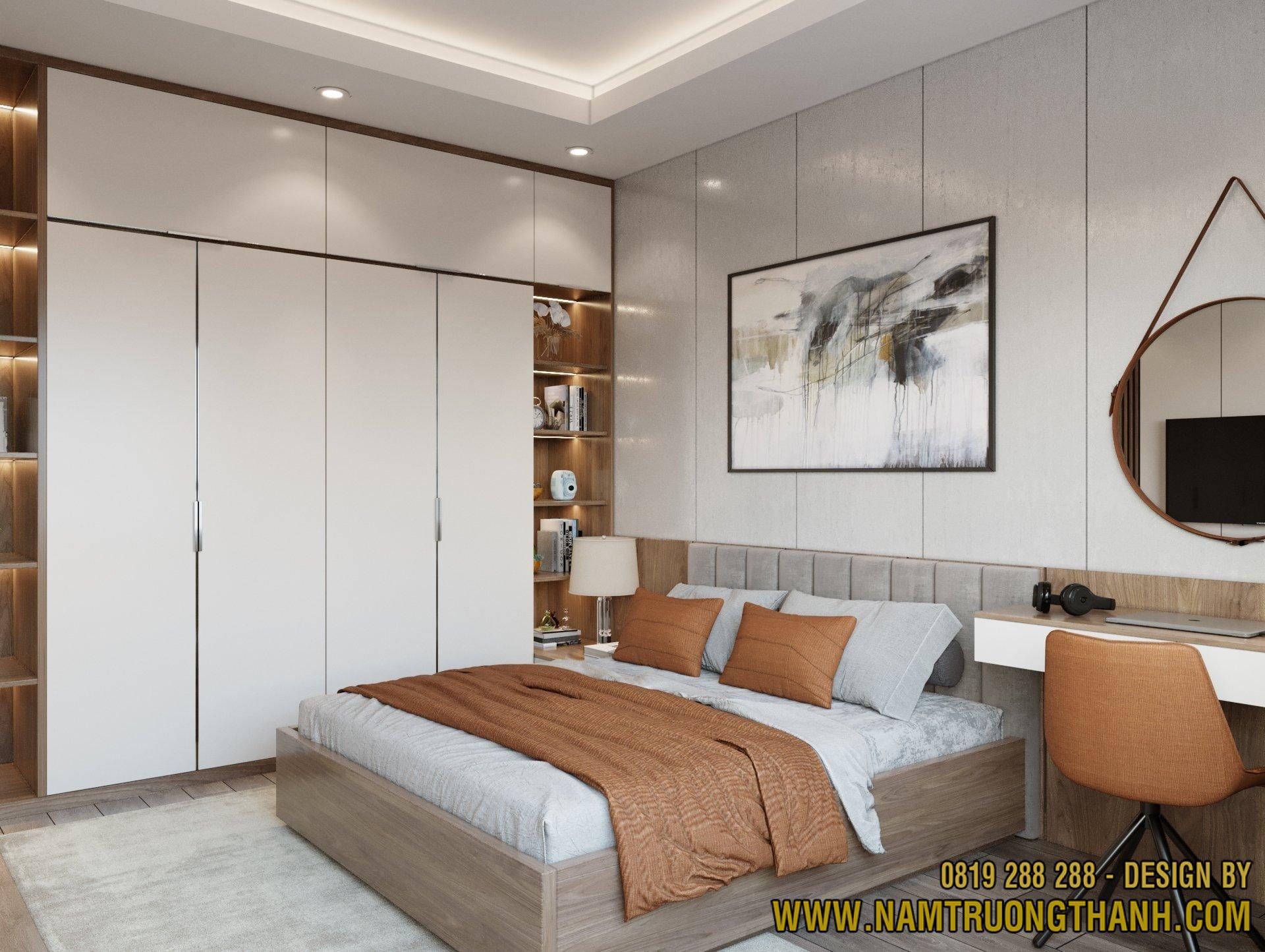 thiét kế không gian phòng ngủ .
