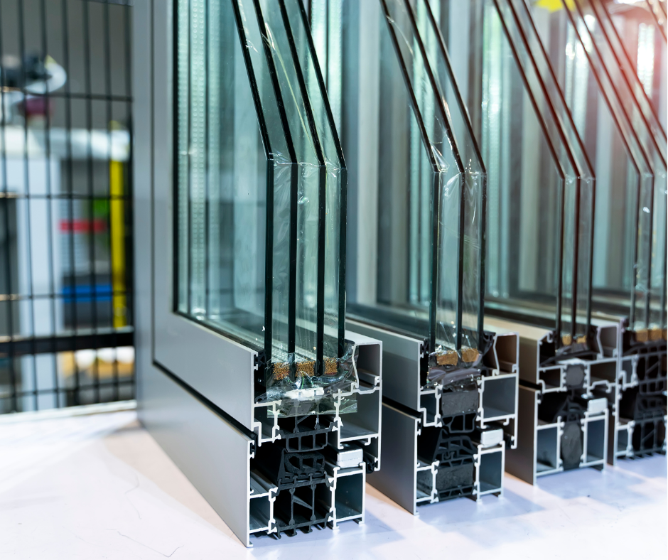 Cấu tạo cửa kính nhôm cao cấp với hệ khung và kính hộp cách nhiệt.