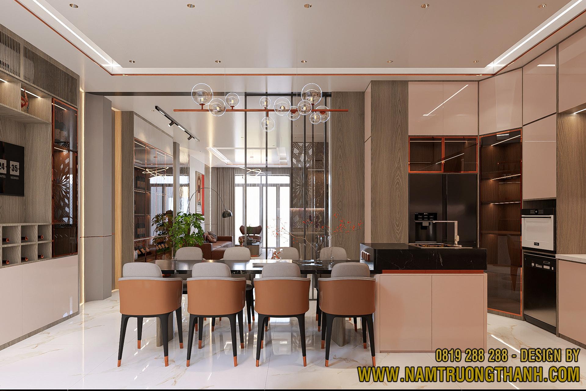 Không gian bếp và bàn ăn hiện đại – Nam Trường Thành., JSC