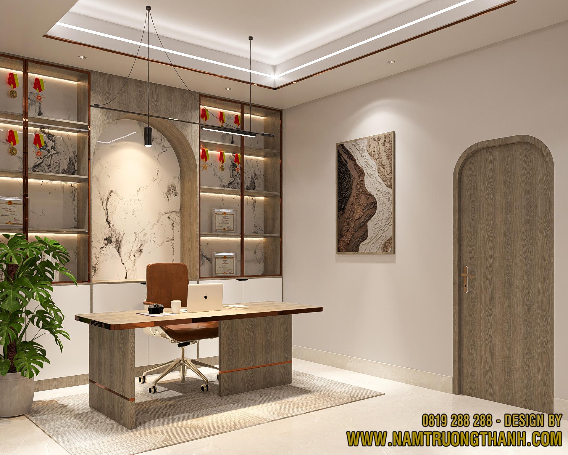 Không gian làm việc nhỏ gọn trong thiết kế nhà hiện đại