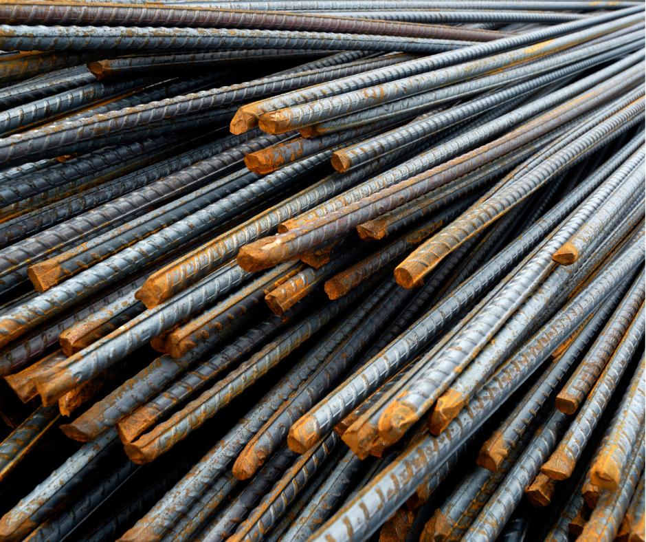 Thép thanh gân dùng trong thi công kết cấu bê tông cốt thép.