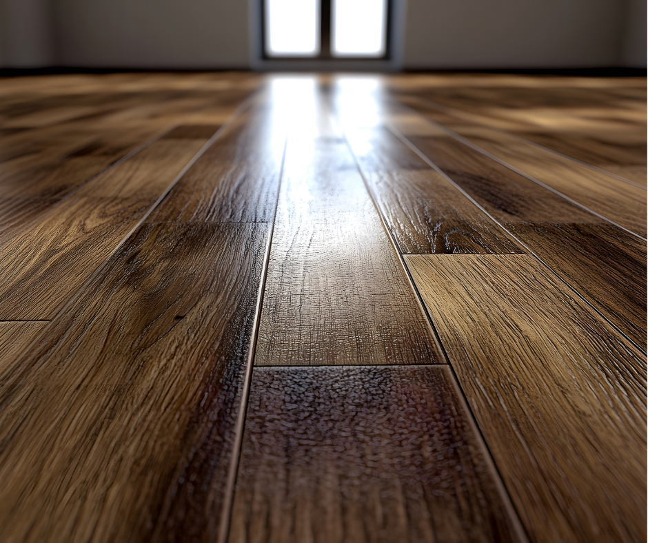 Bề mặt sàn vân gỗ mang lại cảm giác ấm áp và sang trọng cho không gian nội thất