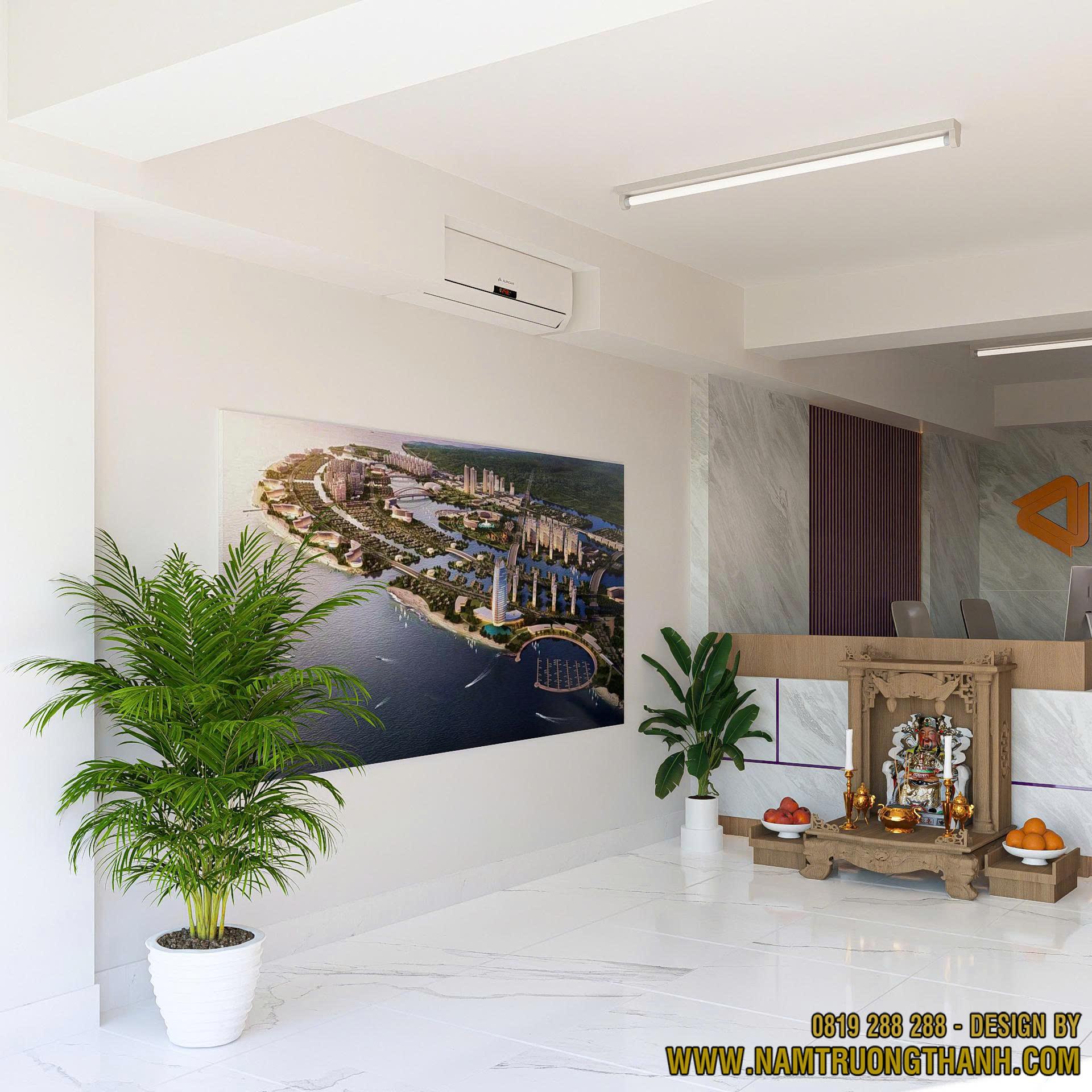 Giải pháp phong thủy và cây xanh văn phòng thiết kế bởi Nam Trường Thành