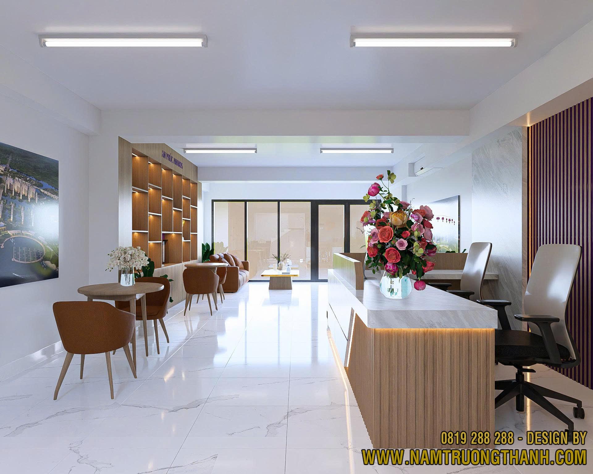Thiết kế sảnh đón văn phòng chuyên nghiệp Nam Trường Thành.