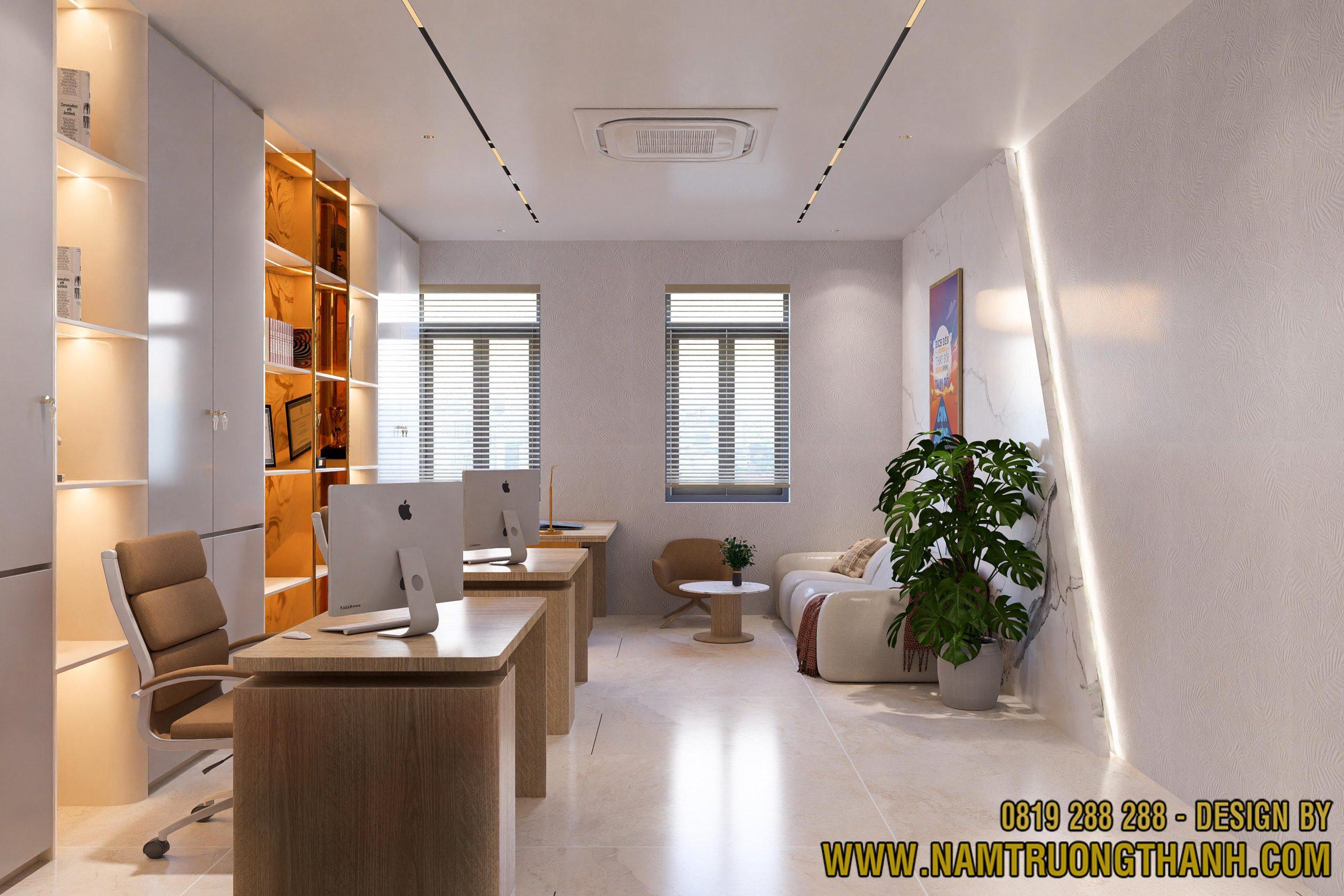 khu vuc lam việc va sofa phong nhan su kim one land